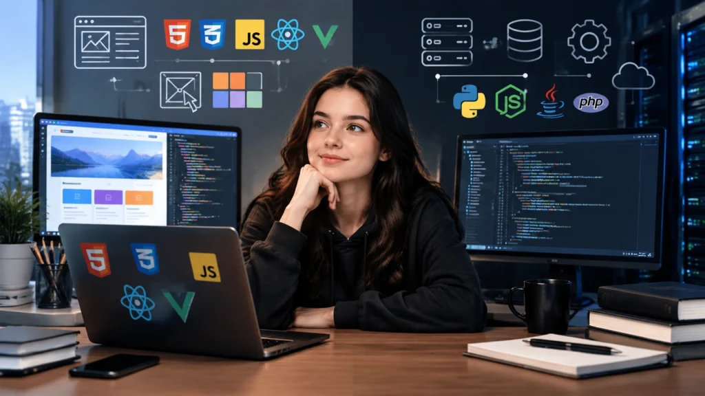 web development frontend vs backend